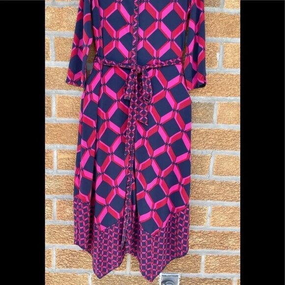Monsoon Gabby Geo Print Shirt Dress size 8 - Picture 5 of 14